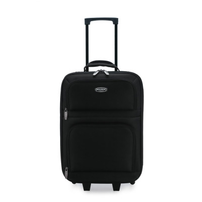 Travelers Choice EL06065BLK 19.5 in. Elite Luggage Meander Carry on Rolling Suitcase with Protective Foam Padding, Black 