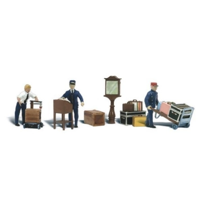 Woodland Scenics WOO2211 N Scale Depot Workers & Accessories, 12 Piece 