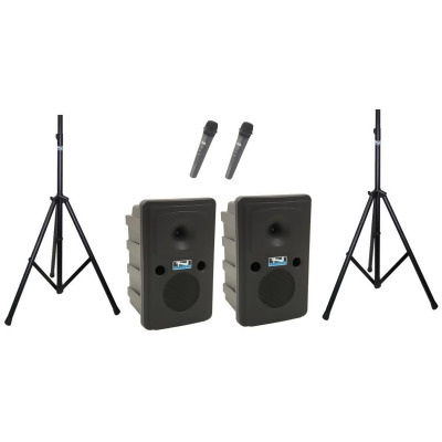 Anchor AN-GGAIRFLEXXR2 Go Getter AIRFLEX XR2 Anchor-Air Portable PA System Speaker with 2 WH-LINK Wireless HH Mics & Stands - Set of 2 