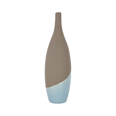 Sagebrook Home 18629-01 11 in. Ceramic Half Dipped Vase, Blue 