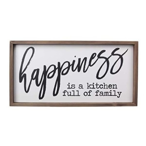 Youngs 19001 Wood Framed Happiness Wall Sign