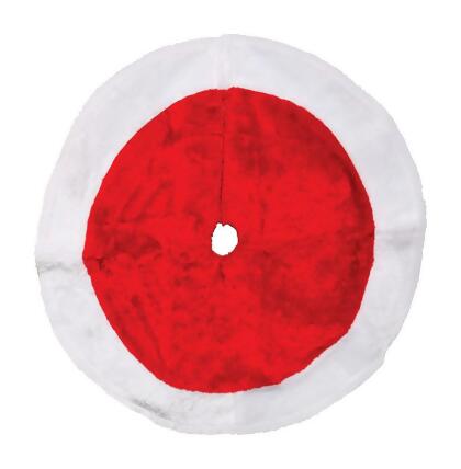 Dyno 9750548 Plush Tree Skirt with Christmas Decoration Plush, Red - Pack of 6 