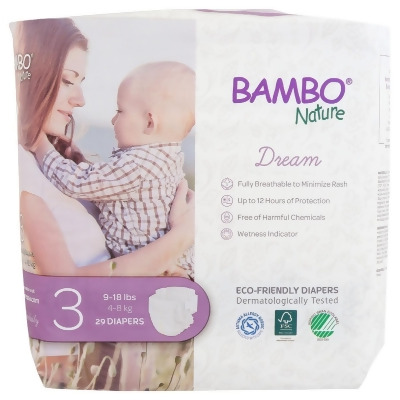 Bambo Nature KHRM00383048 Baby Diapers, Size 3 - Pack of 29 