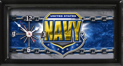 Odash LPC-USN US Navy Chain Clock with Blue & Grey 
