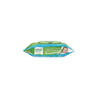Seventh Generation SEV34208 Baby Wipes- Hypoallergenic- 64 Wipes- Natural 