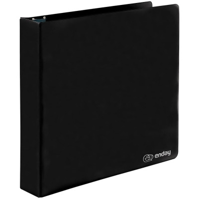 Enday No.1189 3 in. D-Ring View Binder, Black - Pack of 12 