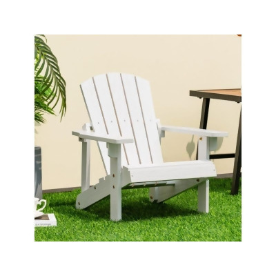 Costway NP11087WH Kids Adirondack Chair with High Backrest & Arm Rest, White 