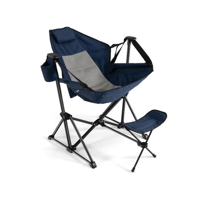 Hammock Camping Chair with Retractable Footrest and Carrying Bag