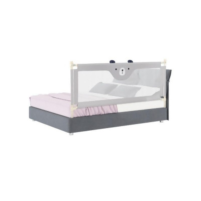 Costway BS10023GR Vertical Lifting Baby Bed Rail Guard with Double Safety Child Lock 