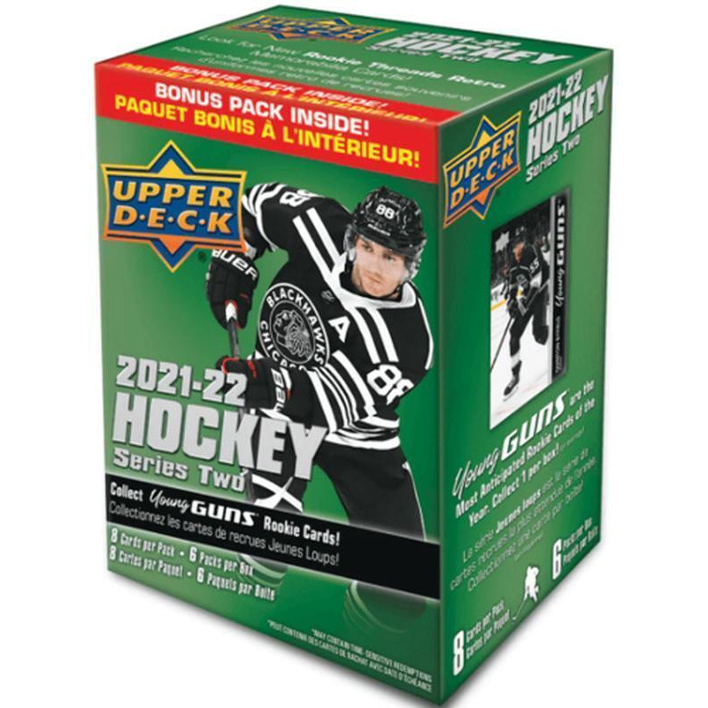 RDB Holdings & Consulting CTBL-036790 2021-2022 Upper Deck Series 2 NHL Hockey Blaster Box - 8 Cards per Pack - Pack of 6