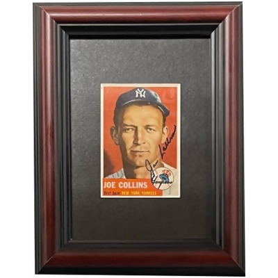 RDB Holdings & Consulting CTBL-036808 Joe Collins Signed New York Yankees 1953 Topps Rep Trading Card Custom Framing 7 x 9 in. COA 