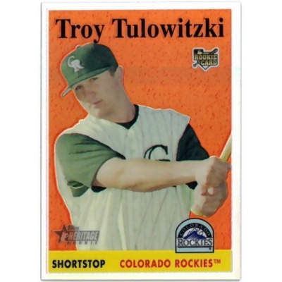 RDB Holdings & Consulting CTBL-036542 Troy Tulowitzki Colorado Rockies 2007 Topps Heritage Chrome Refractor Rookie Card RC No.THC-30 