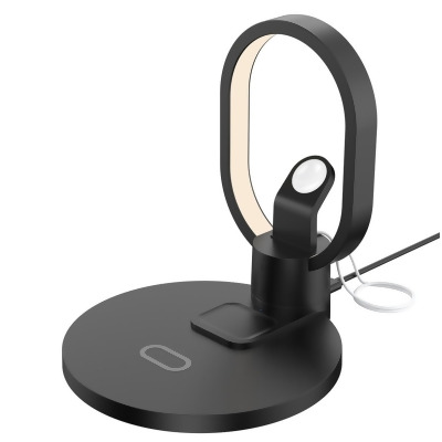 Zummy ZTWC043BK ZTECH Wireless Charger for Phone, Watch, and Earbuds with LED Light - Magnetic Four-in-One Charging Solution 