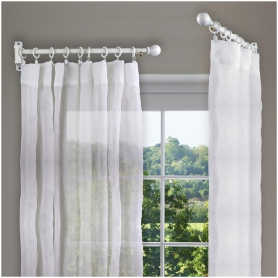 Central Design Swing17-01 0.625 in. Dia. Swing Curtain Rod, White - 17-26 in. 