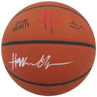 Schwartz Sports Memorabilia OLABSK209 Hakeem Olajuwon Signed Wilson Houston Rockets Logo NBA Basketball 