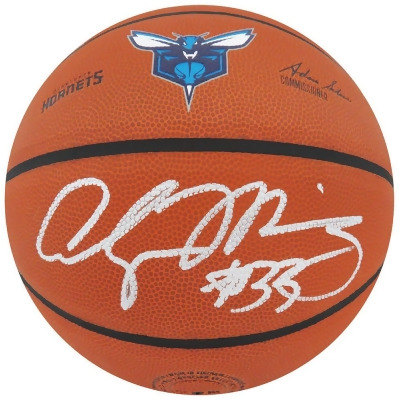 Schwartz Sports Memorabilia MOUBSK208 Alonzo Mourning Signed Wilson Charlotte Hornets Logo NBA Basketball 