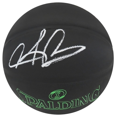 Schwartz Sports Memorabilia RODBSK229 Dennis Rodman Signed Spalding Phantom Black with Green Lettering NBA Basketball 