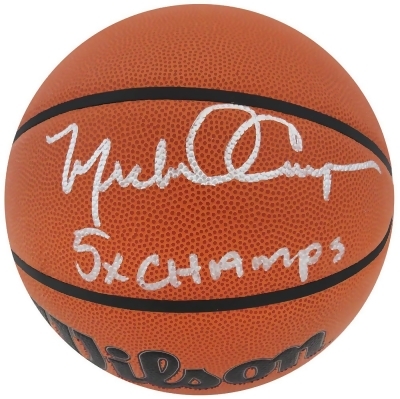 Schwartz Sports Memorabilia COOBSK202 Michael Cooper Signed Wilson Indoor & Outdoor NBA Basketball with 5x Champs Inscription 