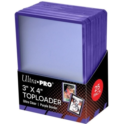 Ultra Pro ULP16160 3 x 4 in. Toploader Border Card Accessories, Purple - 25 Piece 