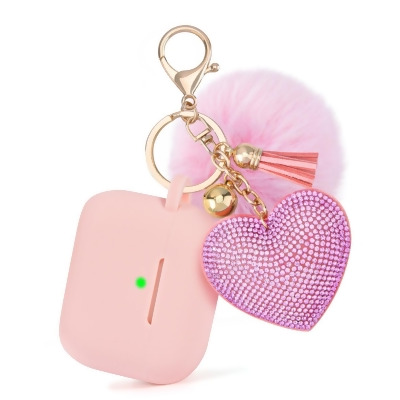 Odash VL502-PRO2-PNK 5 in. Protective Bling Case for Apple AirPods Pro 2 with Keychain, Pink - 2 Pieces 