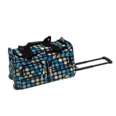 Rockland PRD322-MULBLUE DOT 22 in. Rolling Duffle Bag - Mulblue Dot - Polyester 