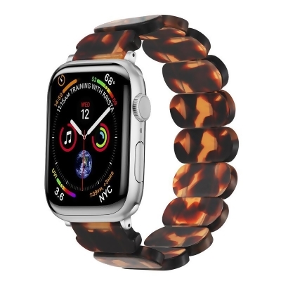 Odash WX-501-BRN41 38-40-41 mm Resin Band for Apple Watch Oval Version, Brown Tortoise Shell 