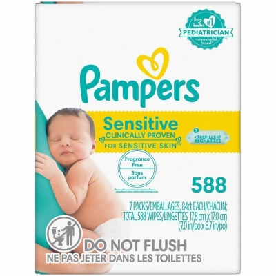 Procter & Gamble PGC07325 Baby Wipes Sensitive - Pack of 588 