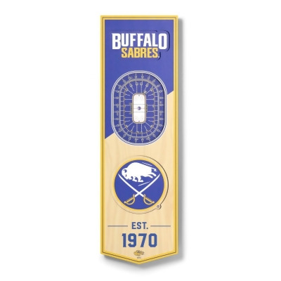 YouTheFan 2504988 6 x 19 in. NHL Buffalo Sabres 3D Stadium Banner - KeyBank Center 