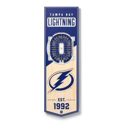 YouTheFan 954286 6 x 19 in. NHL Tampa Bay Lightning 3D Stadium Banner - Amalie Arena 