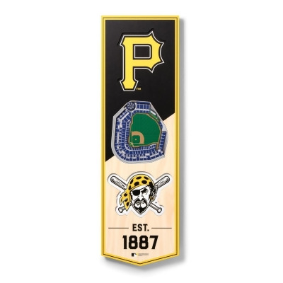 YouTheFan 953814 6 x 19 in. MLB Pittsburgh Pirates 3D Stadium Banner - PNC Park 