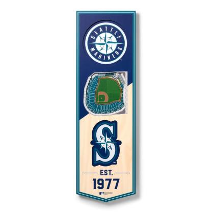 YouTheFan 953845 6 x 19 in. MLB Seattle Mariners 3D Stadium Banner - T-Mobile Park 