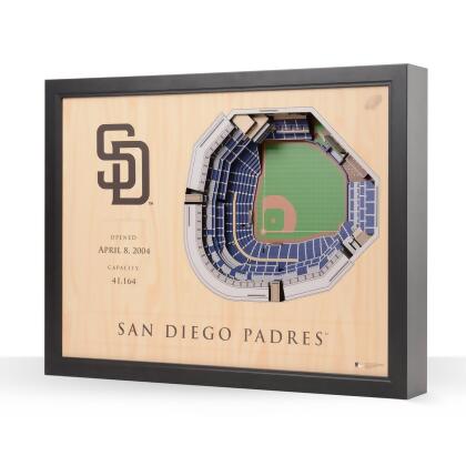 YouTheFan 9025733 22.25 x 22 x 23 in. MLB San Diego Padres 25-Layer StadiumViews 3D Wall Art - Petco Park 