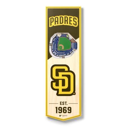 YouTheFan 953821 6 x 19 in. MLB San Diego Padres 3D Stadium Banner - Petco Park 