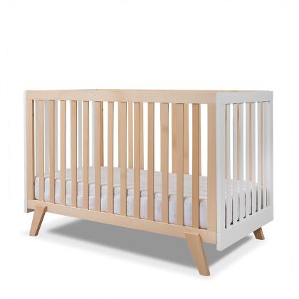 Sorelle Furniture 951-NATWHITE 55 x 20 x 34 in. Luce Crib, Natural wood & White