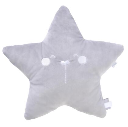 Saro SA0172GRAY 12.60 x 1.57 x 12.60 in. Sweet Star Pillow for Baby, Gray