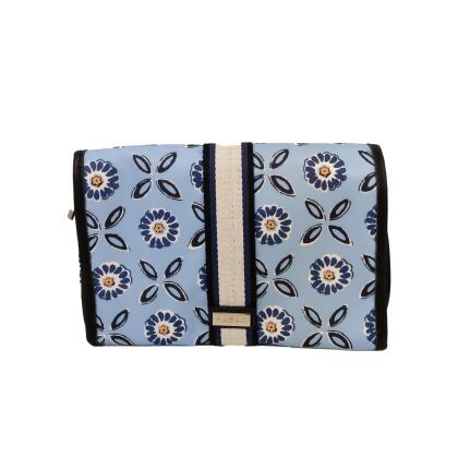 Hadaki HDK874-Mar-Cr 10 x 2.5 x 5.5 in. Toiletry Pod Roll-Up Bag, Marigold & Cream 