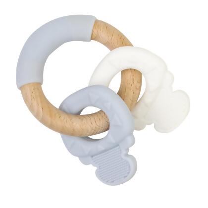 Saro SA1719BL 3.75 x 1.875 x 6 in. Key Baby Teether, Blue