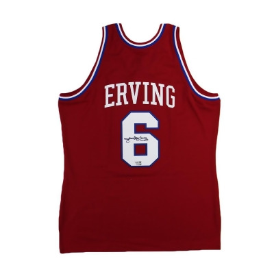 Radtke Sports 23749 Julius Erving Signed Philadelphia 76ers Mitchell & Ness Authentic Red NBA Jersey 