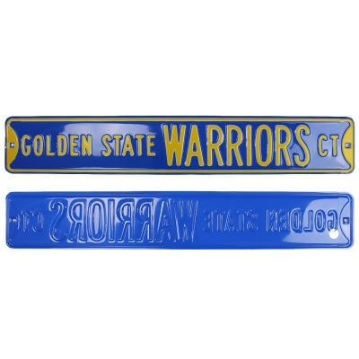 Radtke Sports 2645 Golden State Warriors Court Official Steel Licensed Blue & Yellow NBA Street Sign 