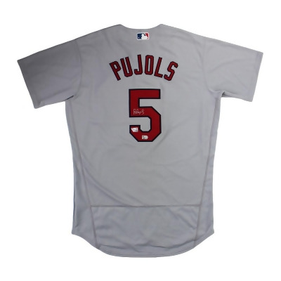 Radtke Sports 23753 Albert Pujols Signed St. Louis Cardinals Nike Authentic Gray MLB Jersey 