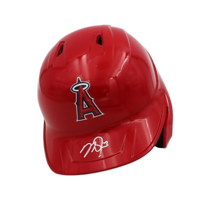 Radtke Sports 22717 Mike Trout Signed Los Angeles Angels Rawlings Mach Pro Red MLB Helmet 