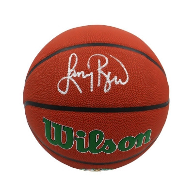 Radtke Sports 24257 Larry Bird Signed Boston Celtics Wilson Indoor & Outdoor Celtic Logo NBA Basketball - Silver Ink 
