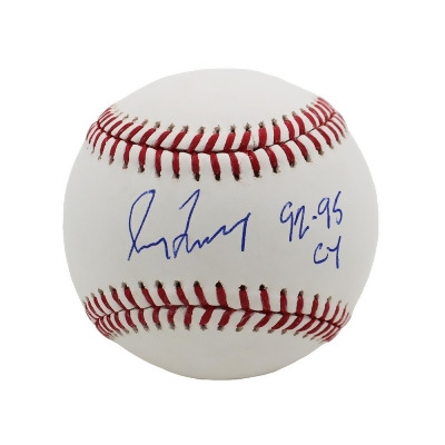 Radtke Sports 9232 Greg Maddux Signed Atlanta Braves Rawlings OML White Baseball with 92-95 CY Inscription 