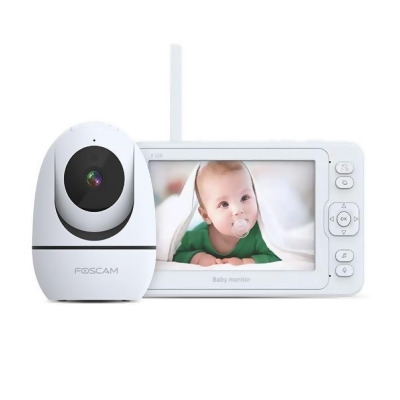 Foscam MSFO-BM1 5 in. Baby Monitor with Remote Pan-Tilt-Zoom Camera & LCD Screen 