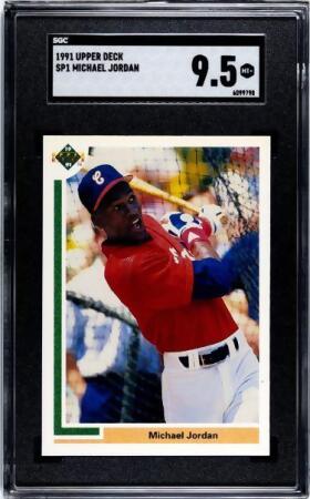 RDB Holdings CTBL-036870 Michael Jordan 1991 Upper Deck MLB Baseball Rookie Card - No.SP1 SGC Graded 9.5 Mint Plus Chicago White Sox