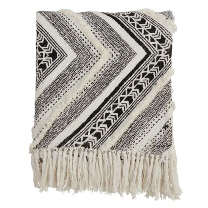 Saro Lifestyle TH181.BK5060 50 x 60 in. Embellished Diamond Throw, Black 