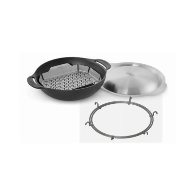 Weber-Stephen Products 117518 7.80 in. Weber Crafted Wok & Steamer 