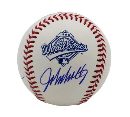 Radtke Sports 23980 Tom Glavine Greg Maddux & John Smoltz Signed Atlanta Braves Rawlings Official Major League 1995 World Series Baseball