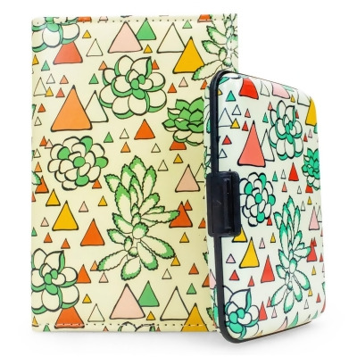 Miami CarryOn RFIDWSSMSC RFID Protected Wallet and Passport Cover Set (Summer Succulents) 