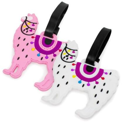 Miami CarryOn TLNVLLAPKWH Llamas Luggage Tags - Set of 2